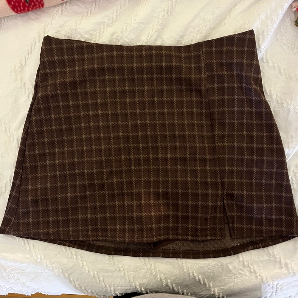 Brown Plaid Skort from American Eagle NWT